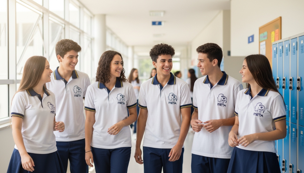 Alunos nos corredores